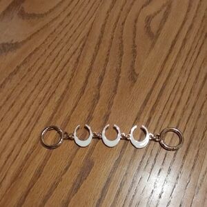 Gold and Cream Colored Coach Bag Charm/ke